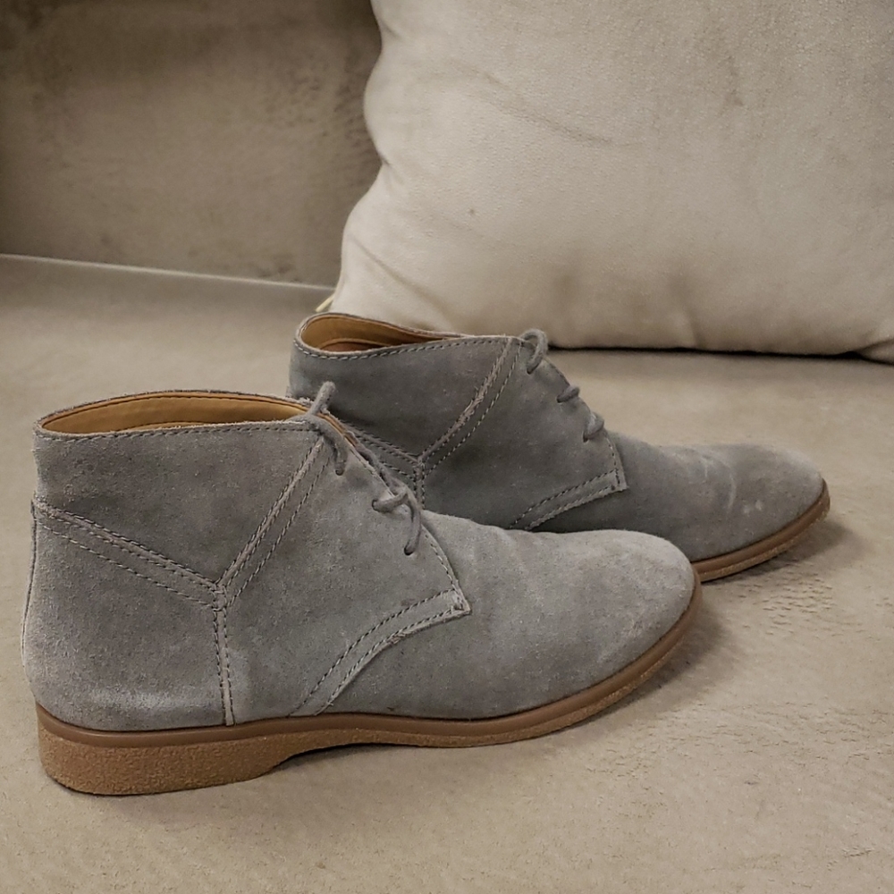 Franco Sarto Gray Suede Percy Booties